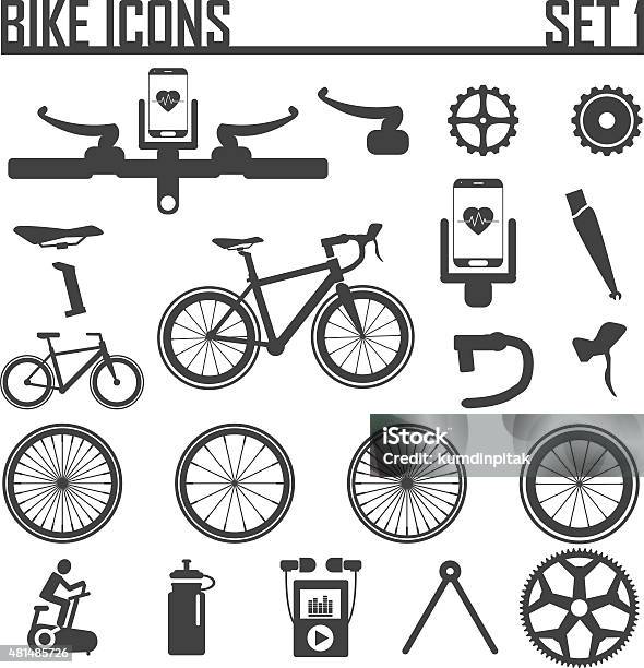 Bike Icon Vector Illustration Stock Illustration - Download Image Now - 2015, Bicycle, Bicycle Seat