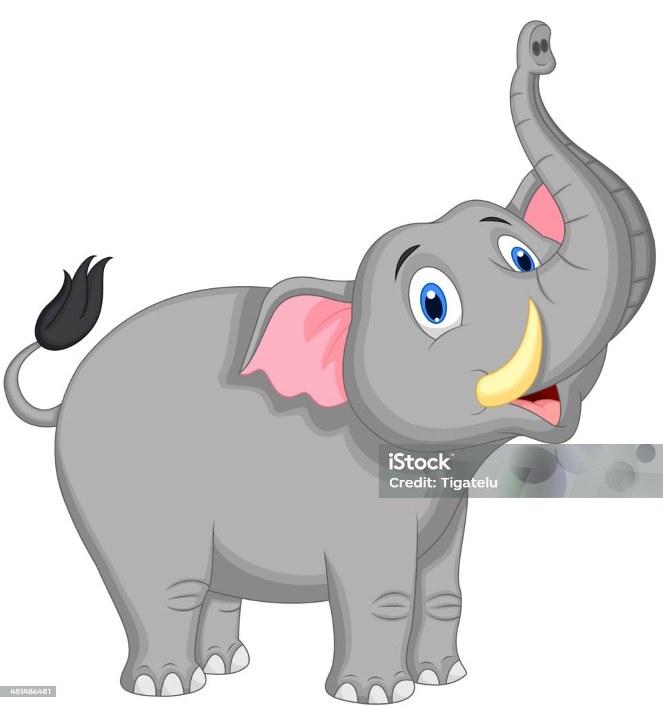 Cute elephant cartoon Vector illustration of Cute elephant cartoon  Africa stock vector