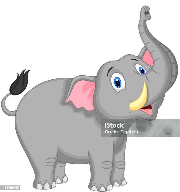 Cute Elephant Cartoon Stock Illustration - Download Image Now - Africa, Animal, Animals In The Wild