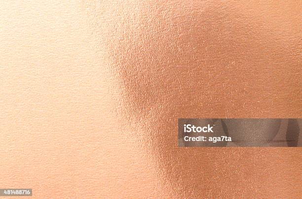 Copper Abstract Metallic Texture Stock Photo - Download Image Now - Copper, Textured, Foil - Material