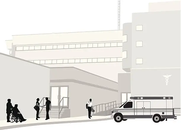 Vector illustration of Hospital Entrance