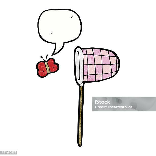Capture .net Cartoon Cartoon Butterfly And Net Stock Illustration - Download Image Now ...