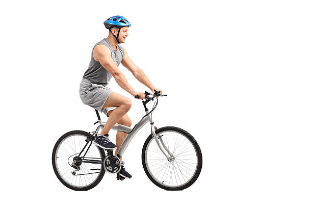 istock Young male biker riding a bicycle 481494462