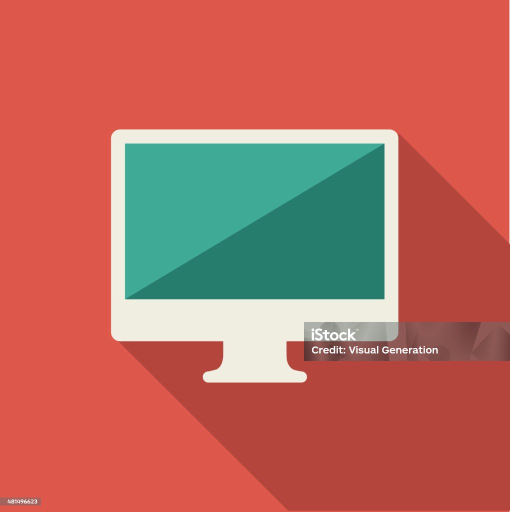 Flat Computer Stock Illustration - Download Image Now - Computer ...
