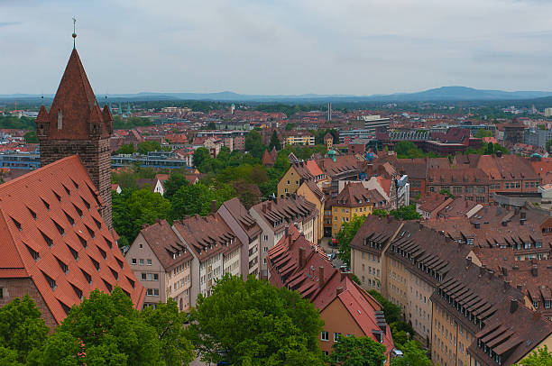 Panorama of Nuremberg. stock photo