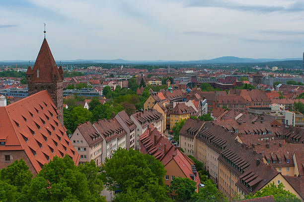 Roofs, Nuremberg. stock photo