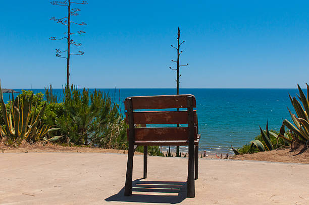 Sea landscape in Salou. stock photo