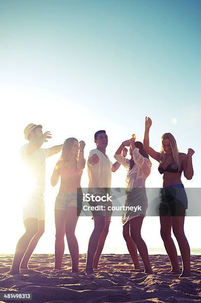 Spring Break Young People Dancing On The Beach Stock Photo - Download ...