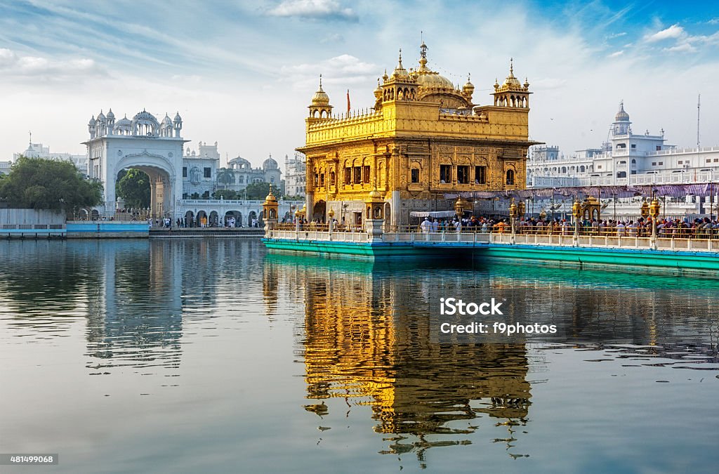 Golden Temple, Amritsar Famous indian landmark - Sikh gurdwara Golden Temple (Harmandir Sahib). Amritsar, Punjab, India Golden Temple - India Stock Photo