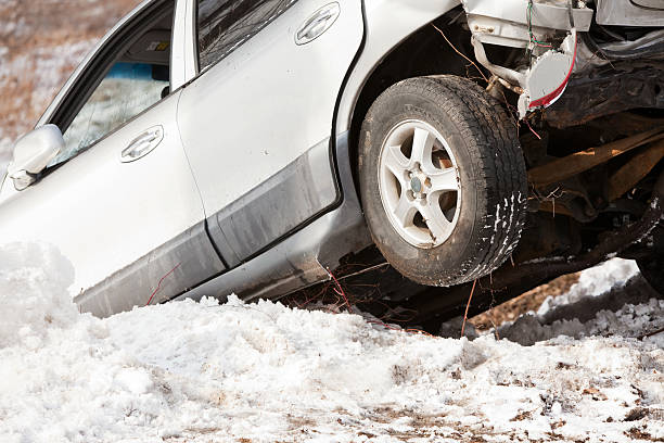 istock Winter Vehicle Accident – SUV Slid off Road into Ditch 481499119