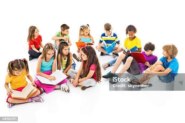 Group Of Children Studying Together Stock Photo - Download Image Now - Elementary Student, African Ethnicity, African-American Ethnicity