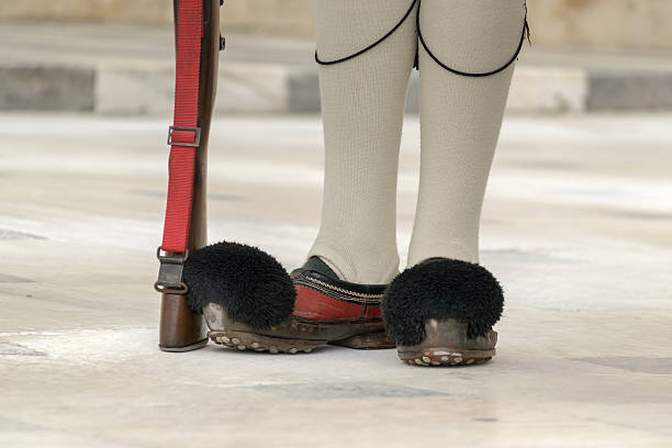 istock Bottom part (rustic shoe) of an Evzone in Sintagma Athens. 481502446