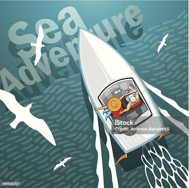 Ilustración de Viaje En Barco y más Vectores Libres de Derechos de Embarcación marina - Embarcación marina, Vista elevada, Adulto