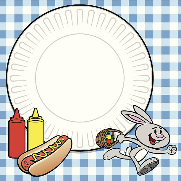 - ostern cookout - mustard bottle sauces condiment stock-grafiken, -clipart, -cartoons und -symbole