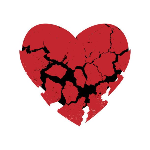 царапины heart01 - human heart red vector illustration and painting stock illustrations