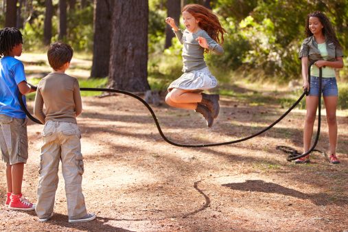 Kids playing while at camp