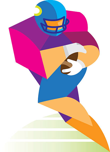 ilustrações, clipart, desenhos animados e ícones de jogador de futebol americano - football helmet helmet american football sports helmet