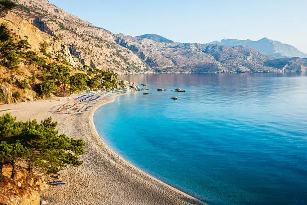 Idyllic beach Apella on Karpathos, Greece. One of the most beautiful European beaches. http://santoriniphoto.com/Template-Sky-Nature.jpg