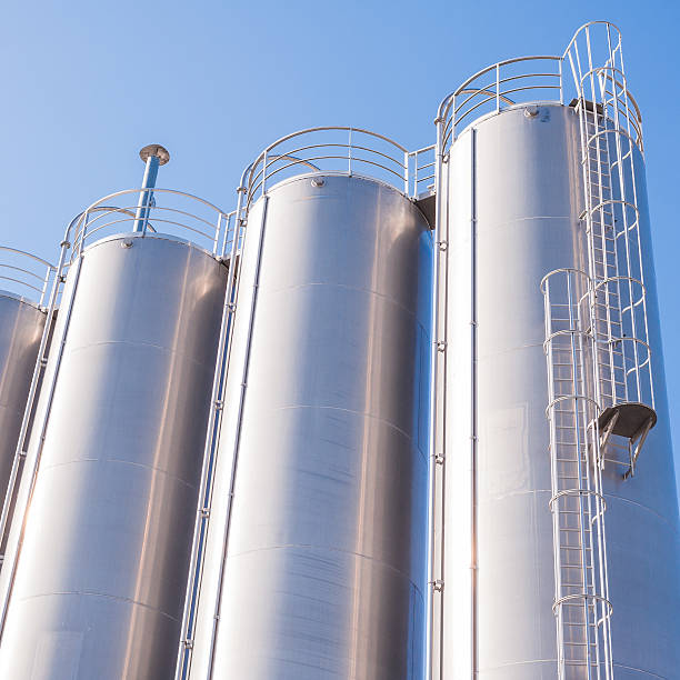 istock Chemical plant, containers 481513386