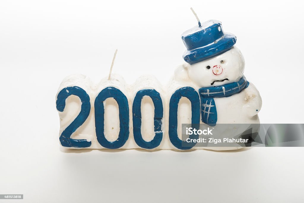 Year 2000 celebration candle 21st Century, Candle, Celebration, Number, Birthday, year, 2000, fire, wax, studio, white, isolated 2000 Stock Photo