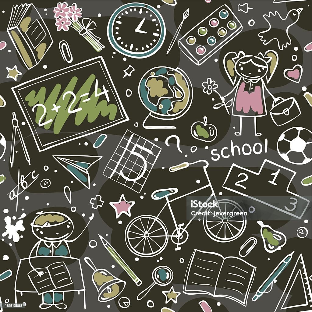 High Resolution School Pattern School Pattern Stock Illustration - Download Image Now - 2015 ...