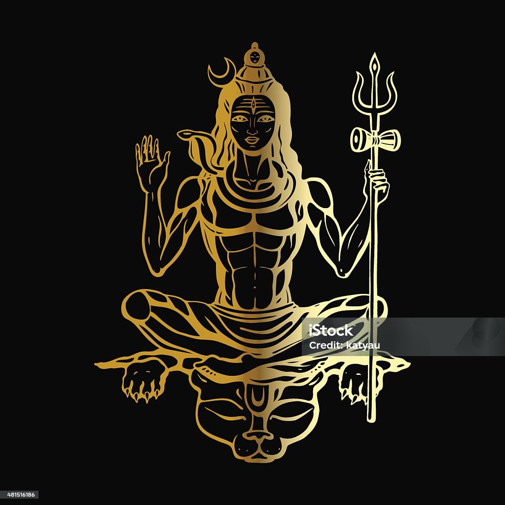 Hindu God Shiva Stock Illustration - Download Image Now - Shiva ...