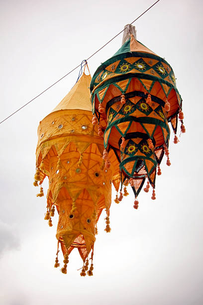 istock Traditional indian festive lanterns in the sky. 481516960