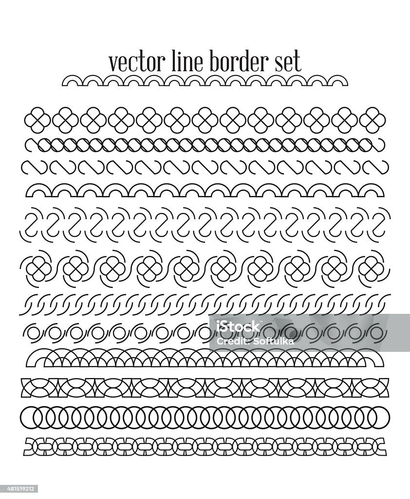 Line Border Line Vector Lines Border Divides Set Stock Illustration - Download Image Now ...