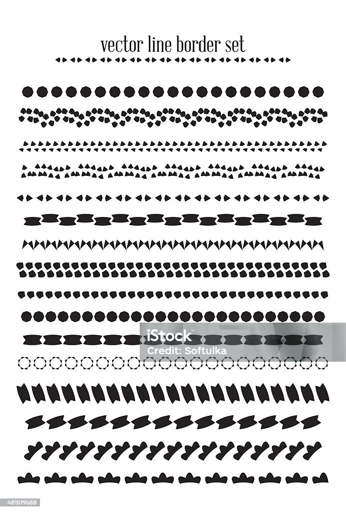 Linjer Border Vector Lines Border Divides Set Stock Illustration - Download Image Now ...