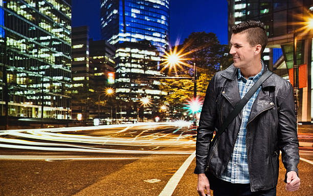 istock Casual man walking on road 481520702