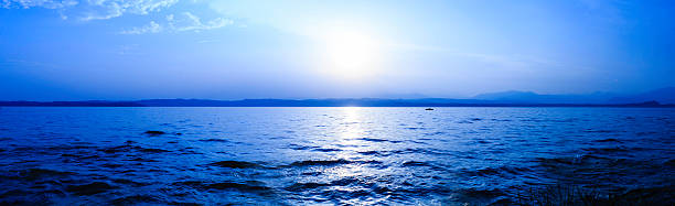 istock panoramic view to the lake at sunset 481520982