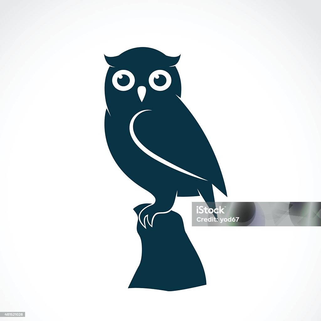 Vector image of an owl on white background Owl stock vector