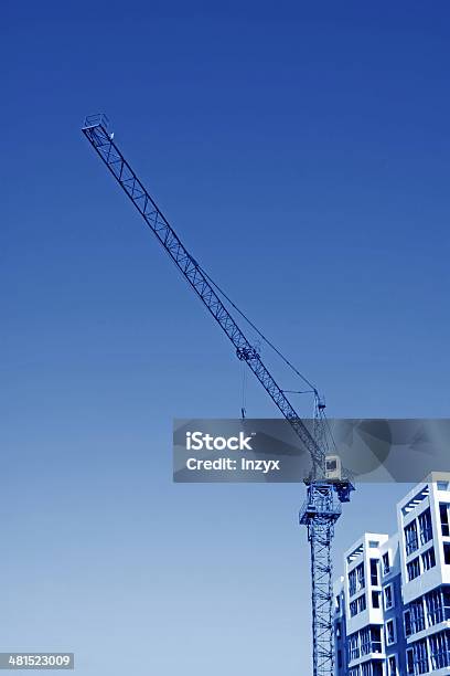 Highrise Building And Crane Stock Photo - Download Image Now - Apartment, Architecture, Balcony