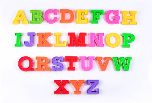 istock Colorful plastic alphabet letters on a white 481526400