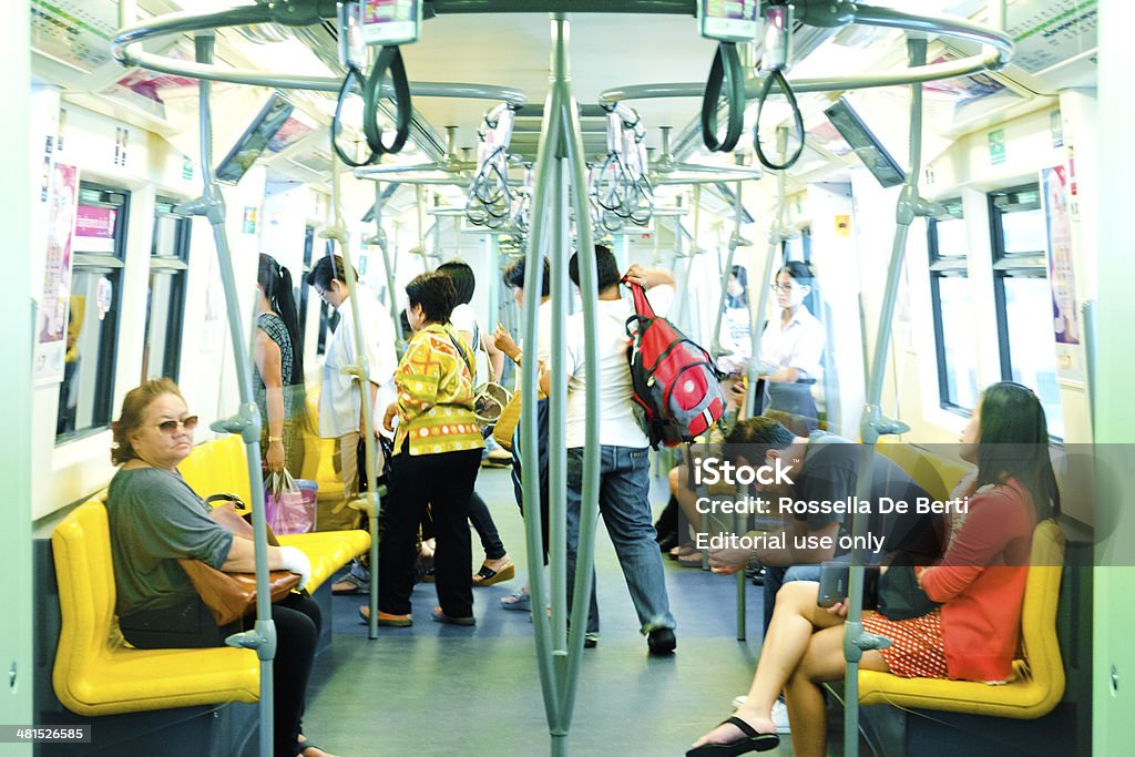 Interior Skytrain, Banguecoque, Tailândia - Royalty-free BTS Skytrain Foto de stock