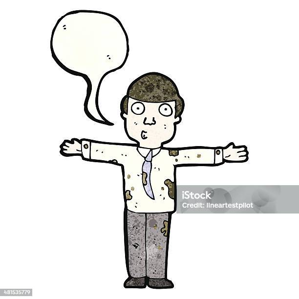 Cartoon Man In Dirty Clothes Stock Illustration - Download Image Now - Adult, Bizarre, Boys