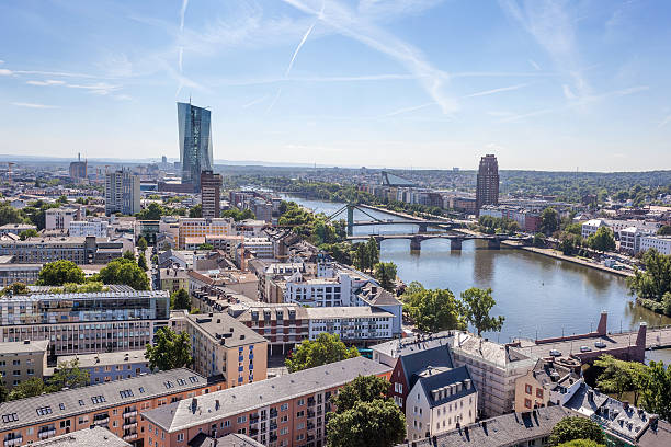 istock River Main and city of Frankfurt, Germany 481536334