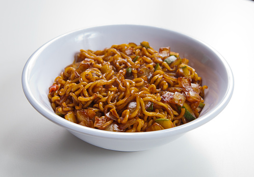 Korean Style - Jajangmyeon, black-bean-sauce noodles,