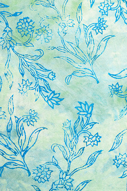 istock Silk batik with abstract flowers 481536661