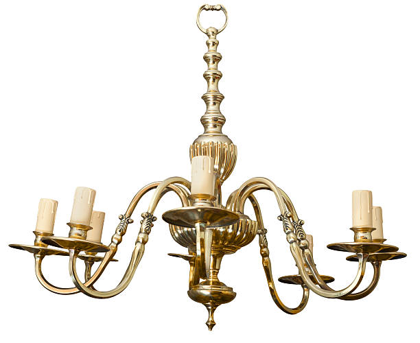 Vintage chandelier isolated.
