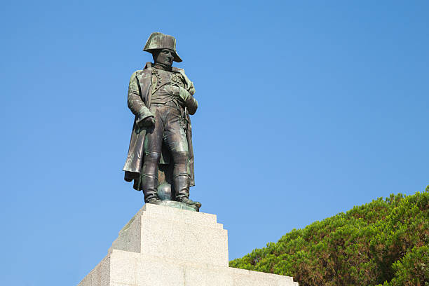 pomnik napoleon i, ajaccio, francja - corsica statue napoleon bonaparte ajaccio zdjęcia i obrazy z banku zdjęć