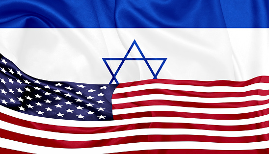 United states and Israel flags