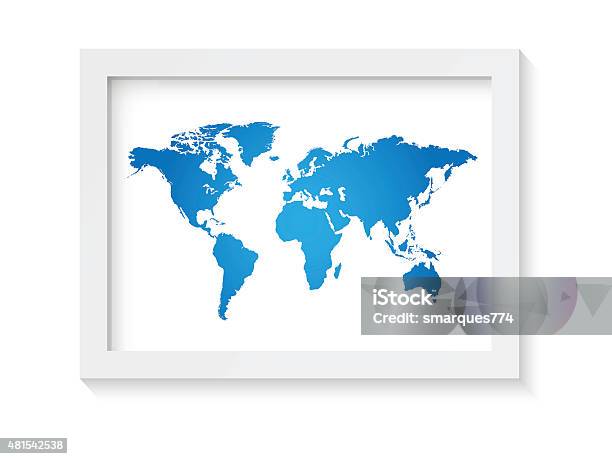 Map Frame Symbol World Map Frame Illustration Stock Illustration - Download Image Now ...