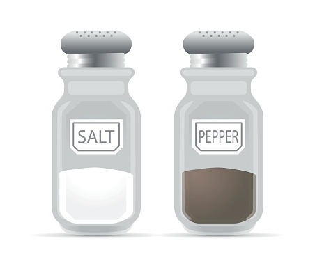 Salt and pepper shaker, vector
