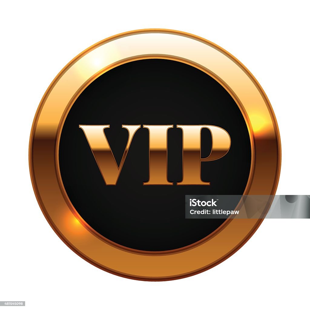 Vip Billed Gold And Black Vip Label Vector Illustration Stock Illustration ...