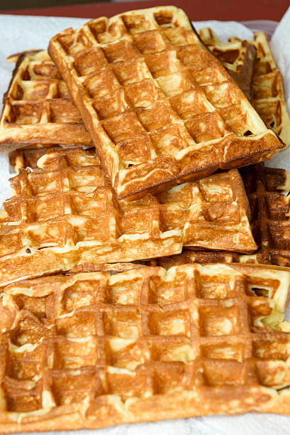 istock Fresh homemade fried soft Vienna waffles 481545640