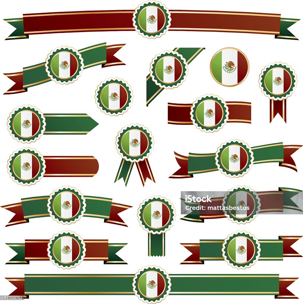 Latin Ribbon Mexican Ribbons Stock Illustration - Download Image Now - Award Ribbon ...
