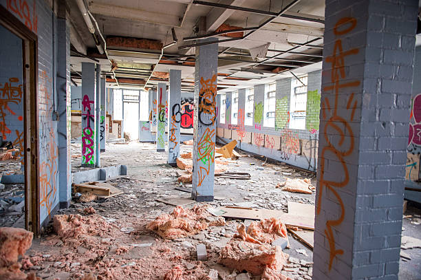 istock Urban Decay, Graffiti and Damaged Building 481550773