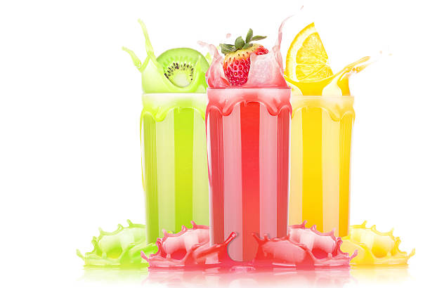istock tasty summer fruit drinks in glass with splash 481553107