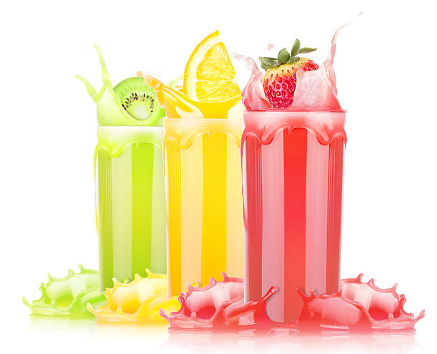 istock tasty summer fruit drinks in glass with splash 481554351